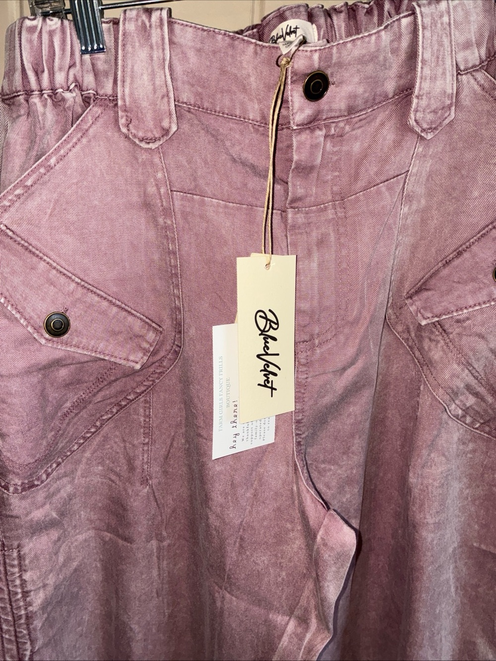 Blue Velvet Mauve Capri Pants - Picture 4 of 10